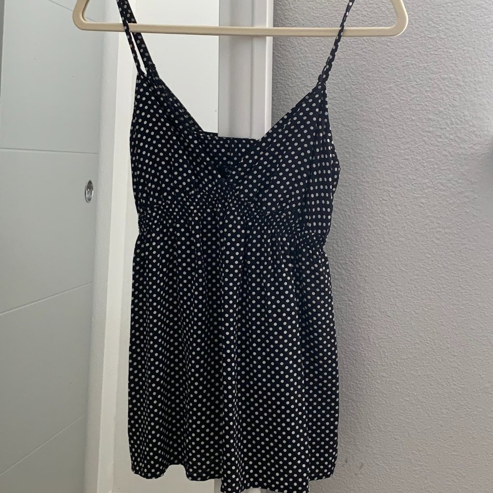 Polka dot strap top